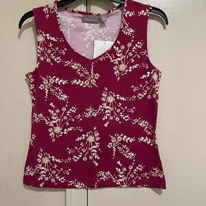 Croft & Barrow Pink Fitted Sleeveless Tank Top NWT size small